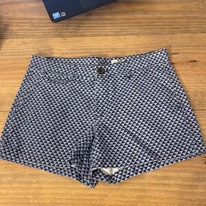 GAP Women’s Chino Style Blue/White 3 inch Shorts Mid Rise Casual Size 04